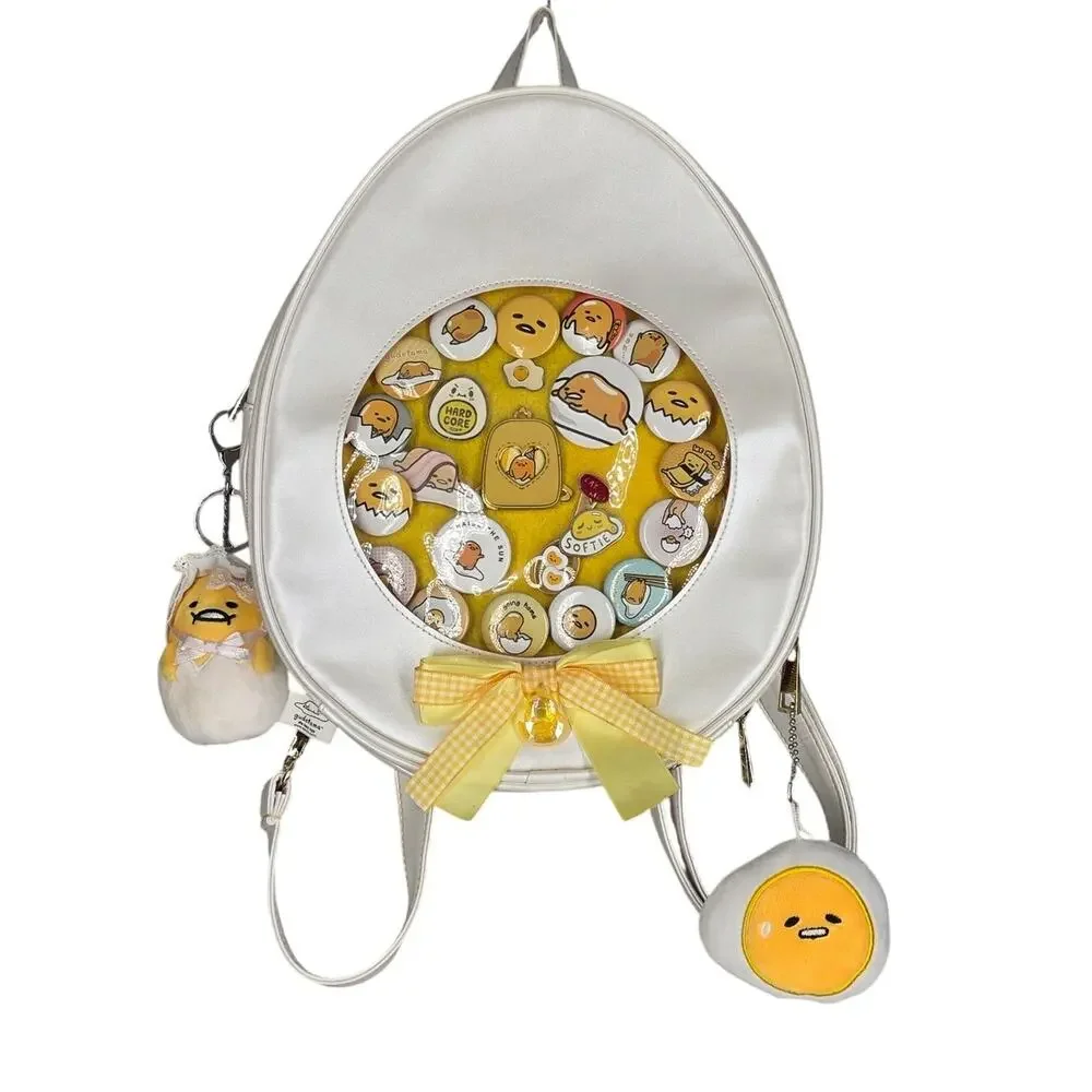 MIJU MIJU ITA BACKPACK + GUDETAMA PLUSH & PIN COLLECTOR KAWAII BUNDLE 10